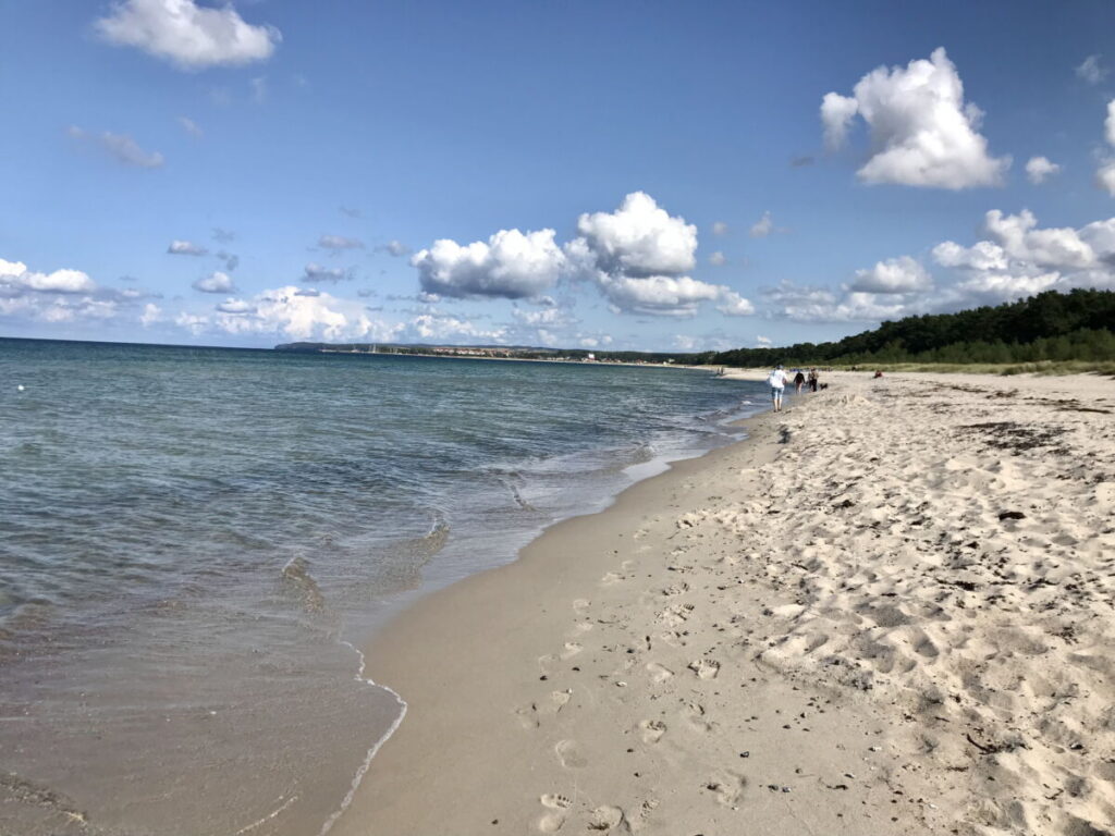 Der Glowe Strand - feinster Sand soweit das Auge reicht